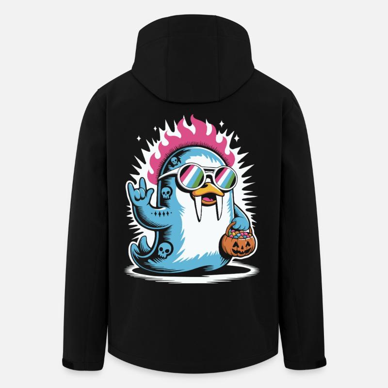 Walrus Punk Rocker Halloween - Men’s Recycled Softshell Jacket by Stanley/Stella - black