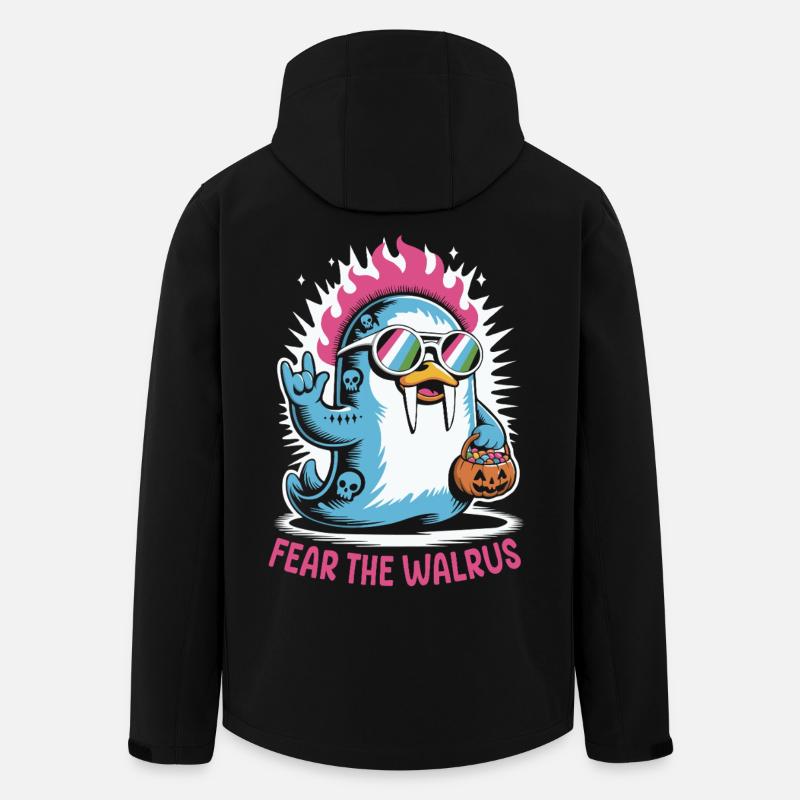 Walross Punk Rocker Halloween  - Recycelte Männer Softshell-Jacke von Stanley/Stella - Schwarz