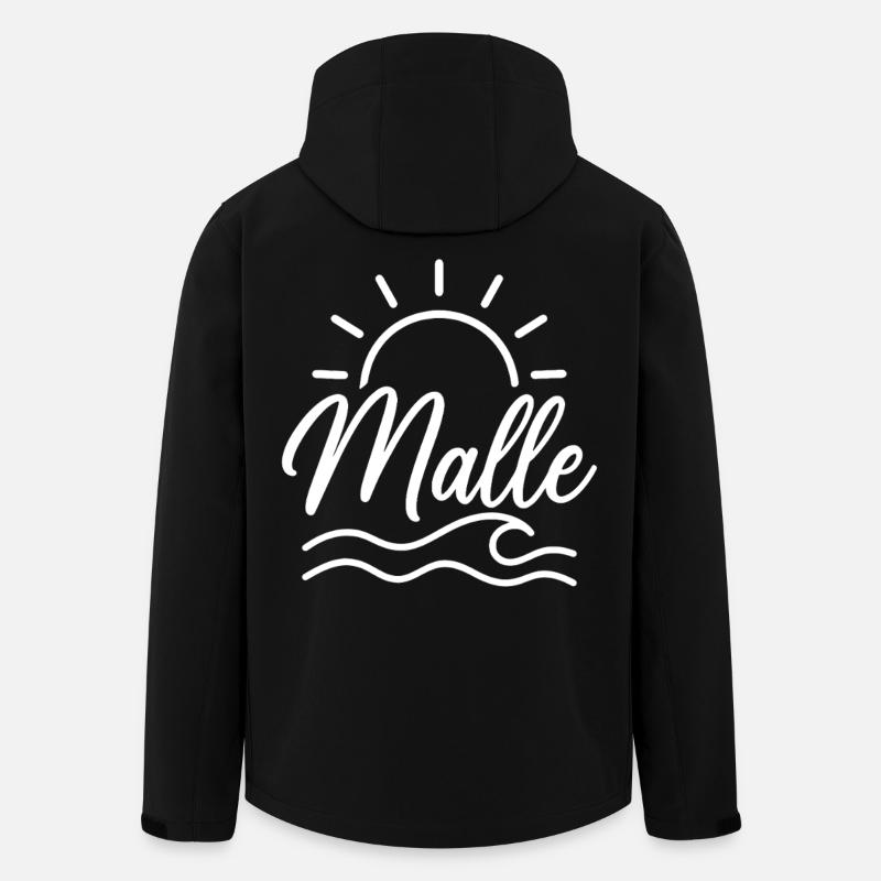 Malle Sun Beach Waves Mallorca - Men’s Recycled Softshell Jacket by Stanley/Stella - black