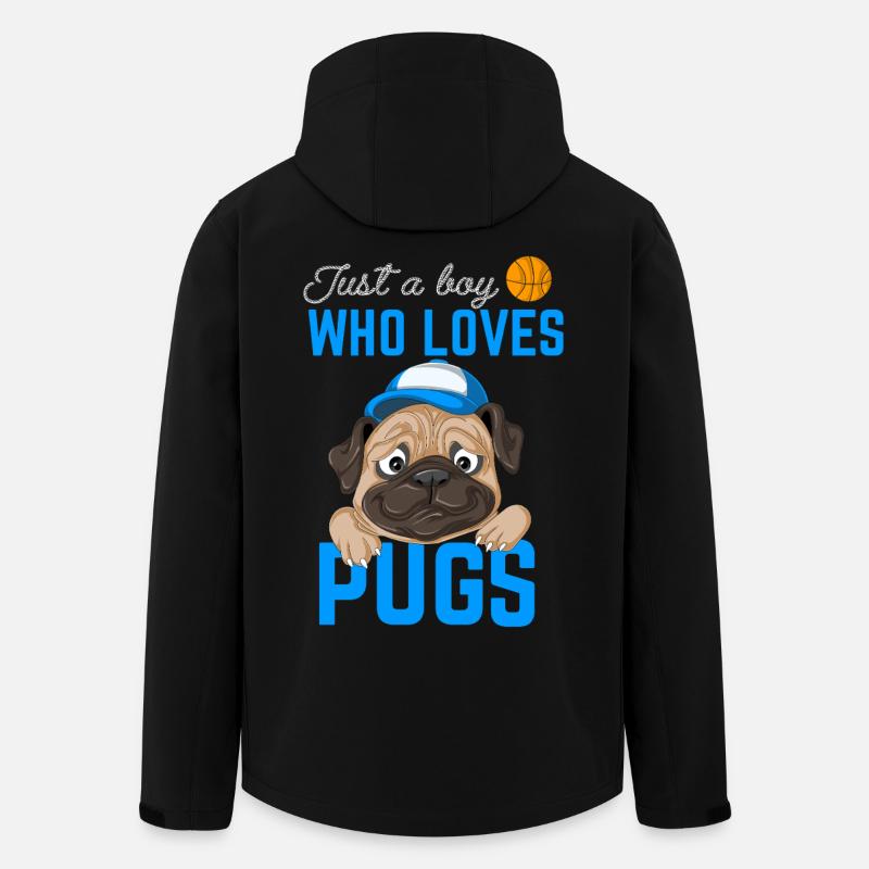 Pug for boys - Men’s Recycled Softshell Jacket by Stanley/Stella - black