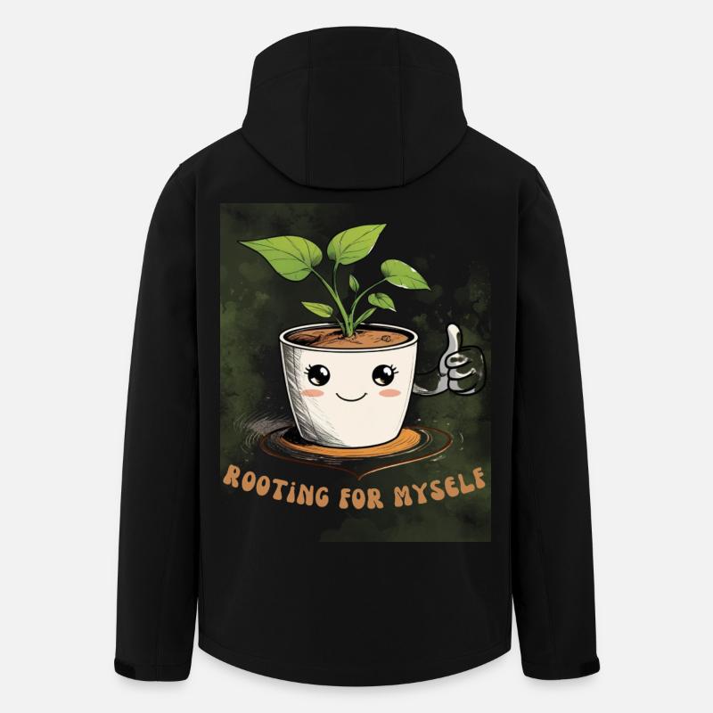 Süßer Blumentopf mit  charme - Recycelte Männer Softshell-Jacke von Stanley/Stella - Schwarz