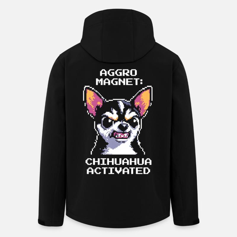 Aggro Magnet – Chihuahua activated | Dog - Men’s Recycled Softshell Jacket by Stanley/Stella - black