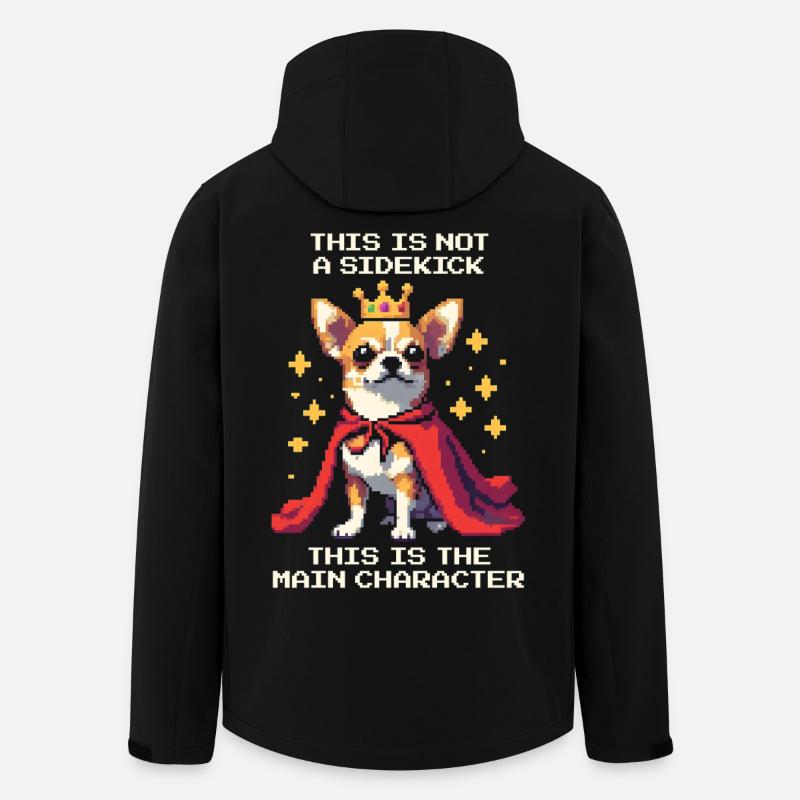 No Sidekick – Main Character | Chihuahua - Men’s Recycled Softshell Jacket by Stanley/Stella - black