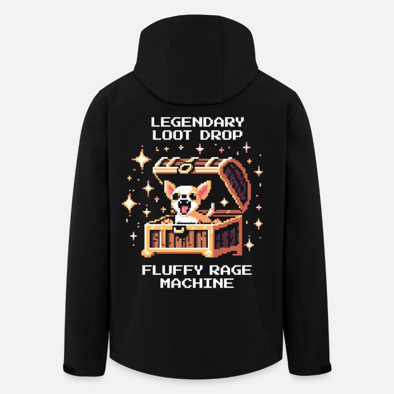 Legendärer Drop: Wut-Flausch | Chihuahua - Recycelte Männer Softshell-Jacke von Stanley/Stella - Schwarz