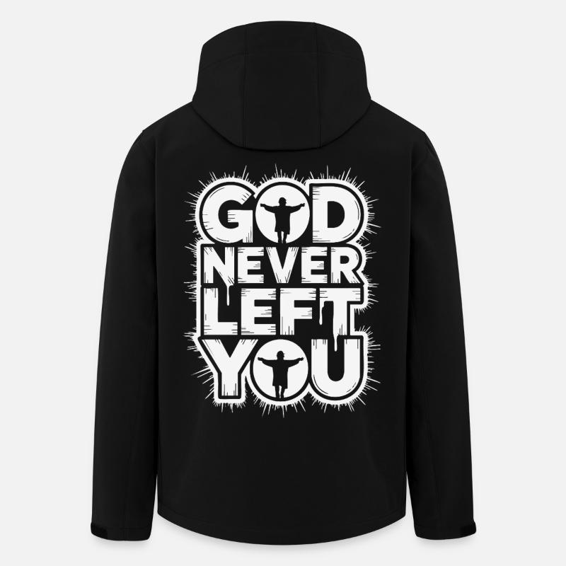 Dieu ne t'a jamais quitté - Veste softshell homme en polyester recyclé Stanley/Stella - noir