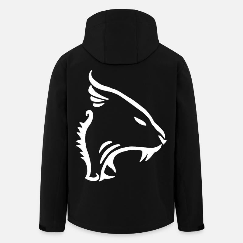 White Minimalist Lion - Men’s Recycled Softshell Jacket by Stanley/Stella - black