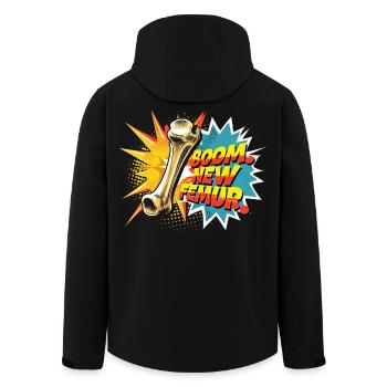 Leg fracture Broken thigh - Men’s Recycled Softshell Jacket by Stanley/Stella - black - Back - AI Model Male 185 light (185cm)