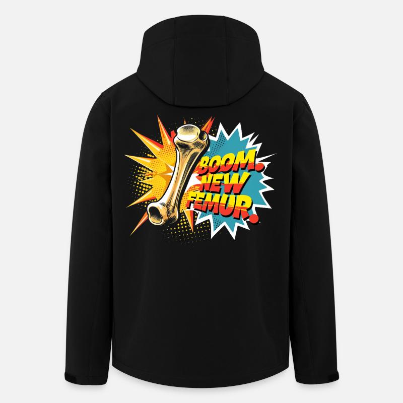 Beinbruch Gebrochener Oberschenkel - Recycelte Männer Softshell-Jacke von Stanley/Stella - Schwarz