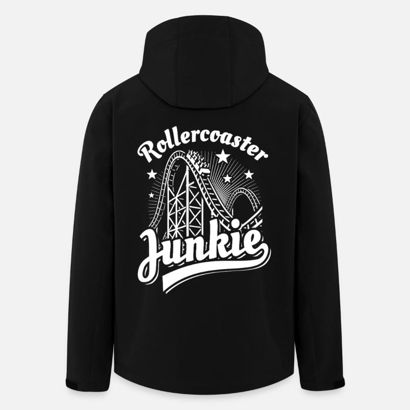 Rollercoaster Junkie - Roller Coaster - Loop - Men’s Recycled Softshell Jacket by Stanley/Stella - black