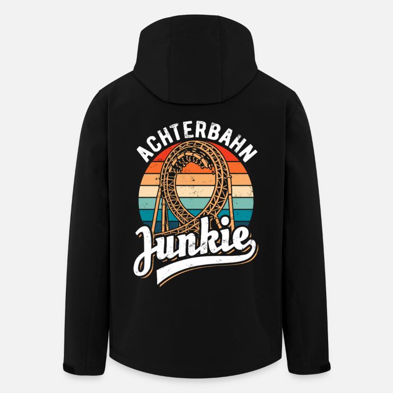 Achterbahn Junkie - Looping - Recycelte Männer Softshell-Jacke von Stanley/Stella - Schwarz