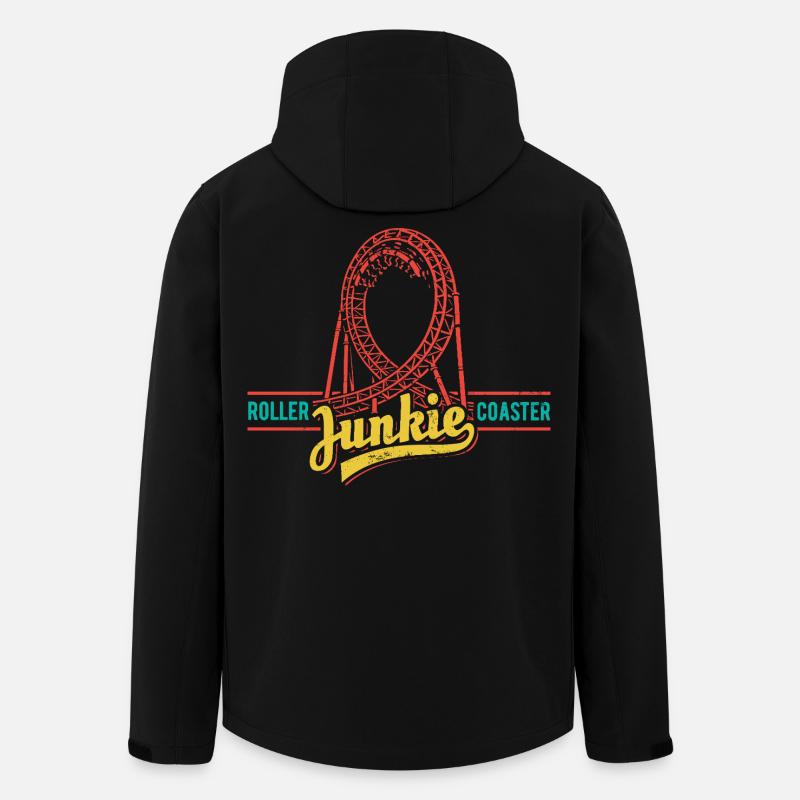 Rollercoaster Junkie - Roller Coaster - Boucle - Veste softshell homme en polyester recyclé Stanley/Stella - noir