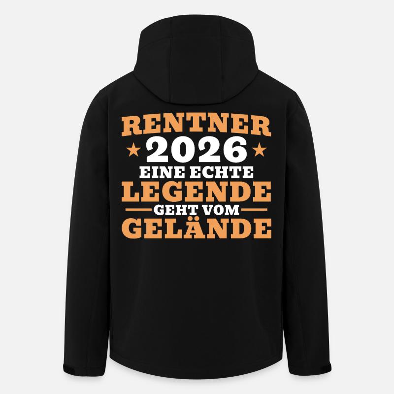 Rentner 2026 - Kollege im Ruhestand - Recycelte Männer Softshell-Jacke von Stanley/Stella - Schwarz