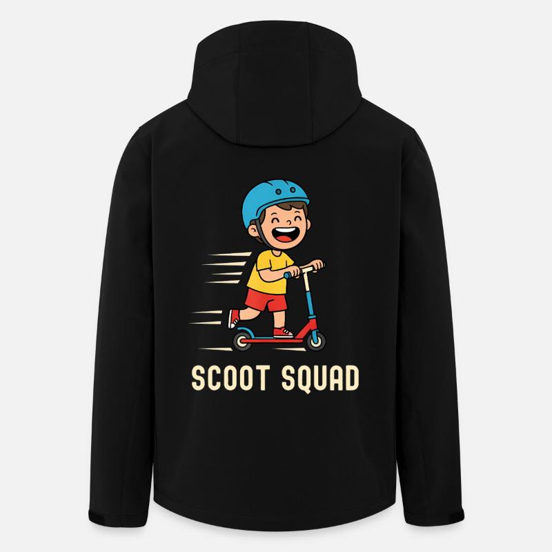 Scoot Squad – Roller Spaß für Kids - Recycelte Männer Softshell-Jacke von Stanley/Stella - Schwarz