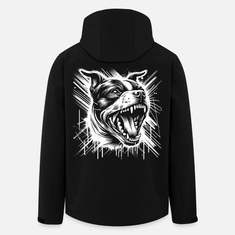 Cooler Staffordshire Bullterrier Graffiti Stil - Recycelte Männer Softshell-Jacke von Stanley/Stella - Schwarz