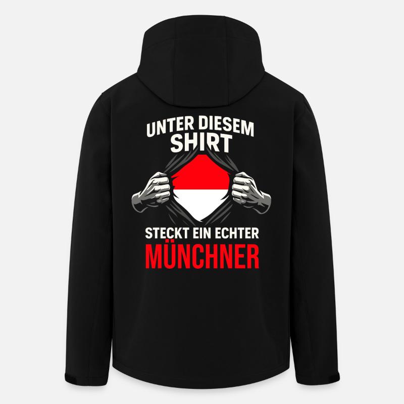 München Fußball Fan - Recycelte Männer Softshell-Jacke von Stanley/Stella - Schwarz