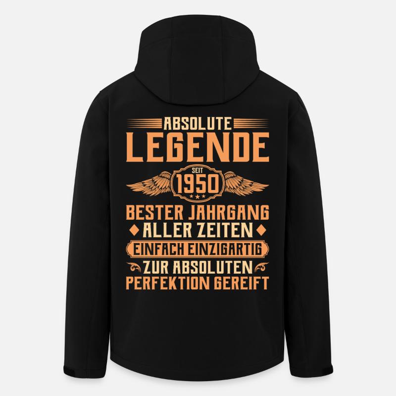 75e anniversaire - Légende depuis 1950 - Veste softshell homme en polyester recyclé Stanley/Stella - noir