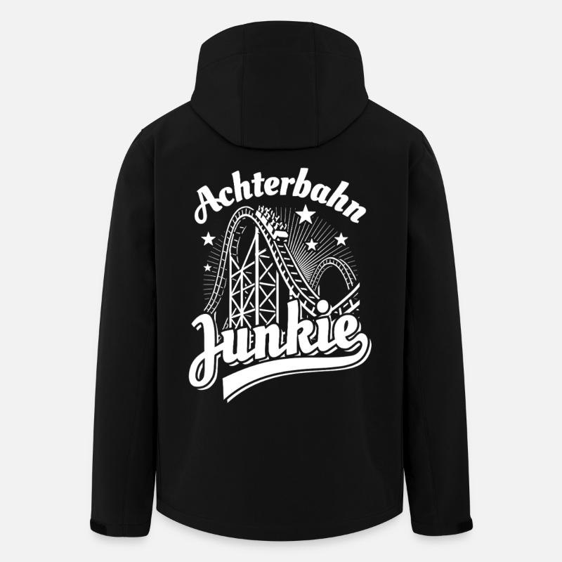 Roller Coaster Junkie - Parc d'attractions - Looping - Veste softshell homme en polyester recyclé Stanley/Stella - noir
