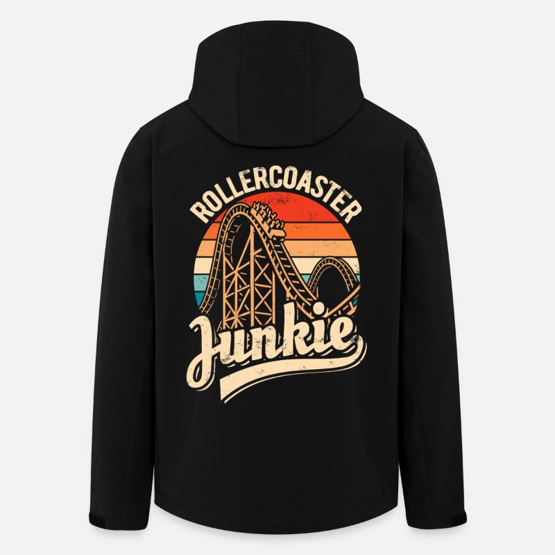 Rollercoaster Junkie - Achterbahn - Looping - Recycelte Männer Softshell-Jacke von Stanley/Stella - Schwarz