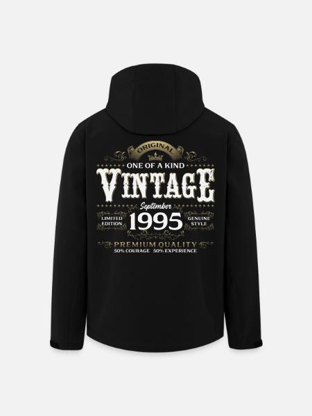 30e anniversaire Millésime septembre 1995 - Veste softshell homme en polyester recyclé Stanley/Stella - noir