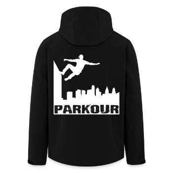 Parkour - Veste softshell homme en polyester recyclé Stanley/Stella - noir - Dos - AI Model Male 185 light (185cm)