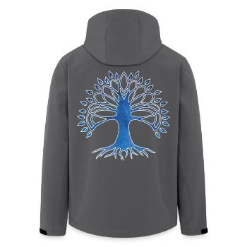Baum des spirituellen Lebens und des Universums - Recycelte Männer Softshell-Jacke von Stanley/Stella - Anthrazit - Hinten - AI Model Male 185 light (185cm)