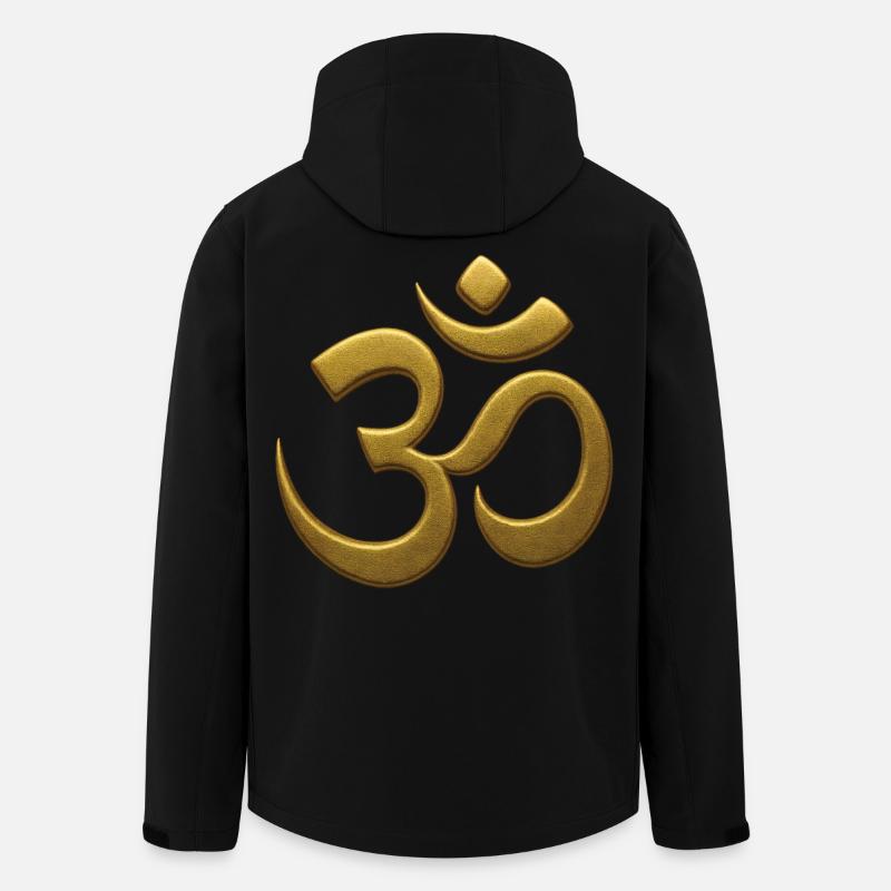 Om Mindfulness Affirmation Conscience spirituelle - Veste softshell homme en polyester recyclé Stanley/Stella - noir