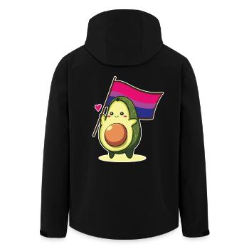 Avocat Bisexuel Drapeau Bi Bi Fierté LGBT Queer CSD - Veste softshell homme en polyester recyclé Stanley/Stella - noir - Dos - AI Model Male 185 light (185cm)