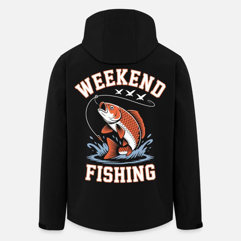 T-shirt « Week-end Fishing Splash » - Veste softshell homme en polyester recyclé Stanley/Stella - noir