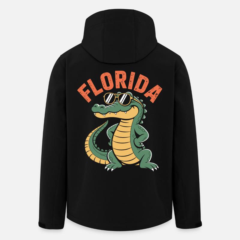 Alligator de Floride - Veste softshell homme en polyester recyclé Stanley/Stella - noir