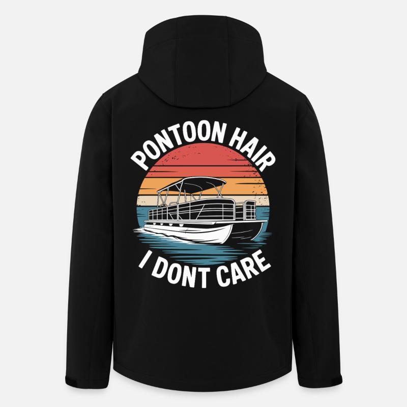 Pontoon Captain Pontoon Boat Saying - Men’s Recycled Softshell Jacket by Stanley/Stella - black