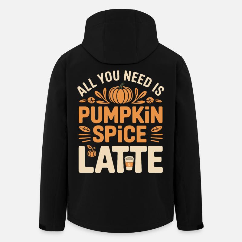 Kürbis Herbst Pumpkin Spice Latte - Recycelte Männer Softshell-Jacke von Stanley/Stella - Schwarz