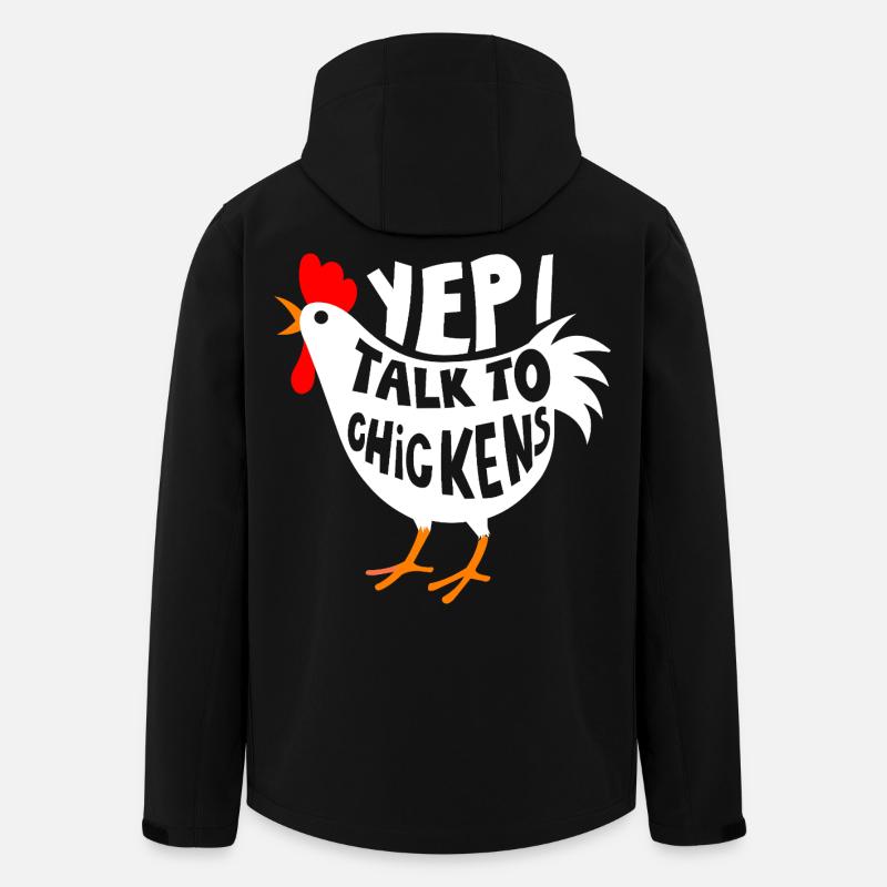 yep i talk to Chickens - Men’s Recycled Softshell Jacket by Stanley/Stella - black
