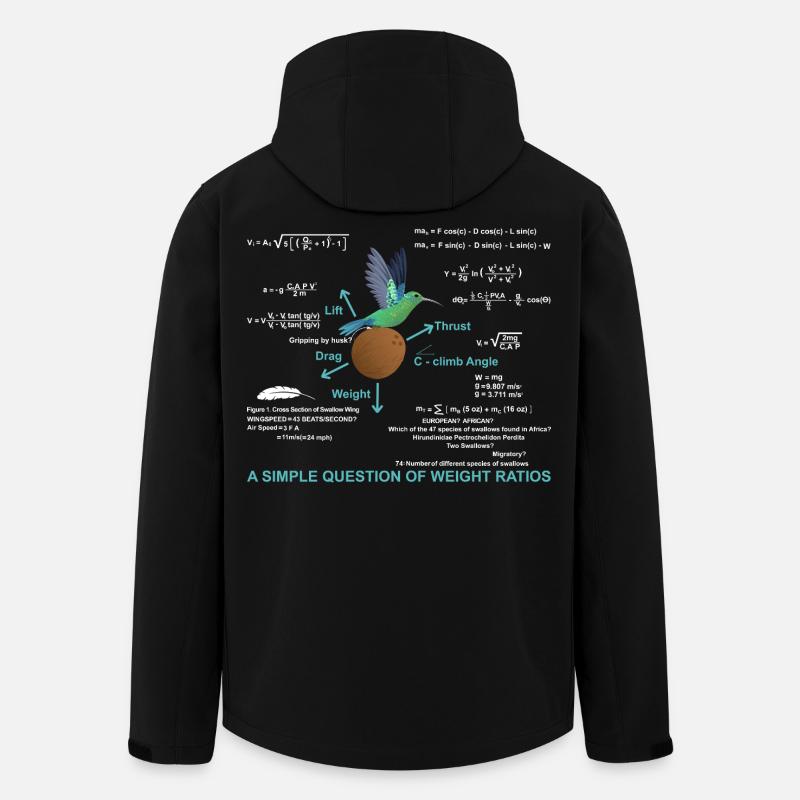 Mathematik Einfache Frage der Gewichtsverhältnisse - Recycelte Männer Softshell-Jacke von Stanley/Stella - Schwarz