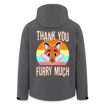Thank you furry much - Recycelte Männer Softshell-Jacke von Stanley/Stella - Schwarz - Hinten - AI Model Male 185 light (185cm)