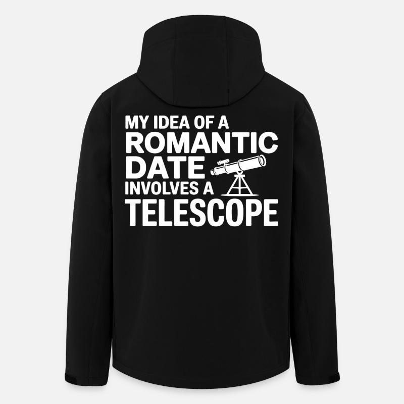 Romantisches Date Teleskop Journal - Recycelte Männer Softshell-Jacke von Stanley/Stella - Schwarz