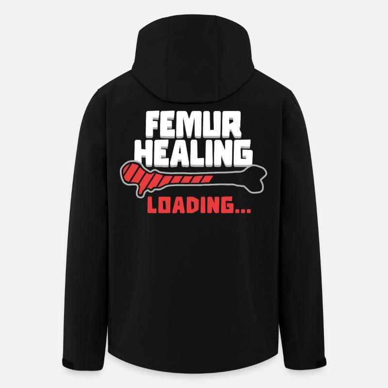 Gebrochener Oberschenkel Femur Healing Loading - Recycelte Männer Softshell-Jacke von Stanley/Stella - Schwarz