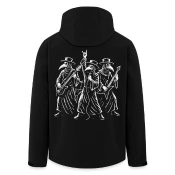 Illustration du groupe de médecin de la peste sombre - Veste softshell homme en polyester recyclé Stanley/Stella - noir - Dos - AI Model Male 185 light (185cm)