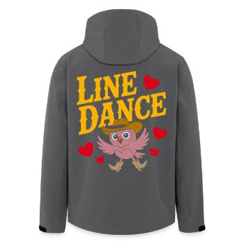 Linedance Eule mit Hut - Recycelte Männer Softshell-Jacke von Stanley/Stella - Schwarz - Hinten - AI Model Male 185 light (185cm)