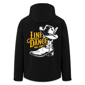 Linedance Spruch mit Cowboyhut und Stiefel - Recycelte Männer Softshell-Jacke von Stanley/Stella - Schwarz - Hinten - AI Model Male 185 light (185cm)