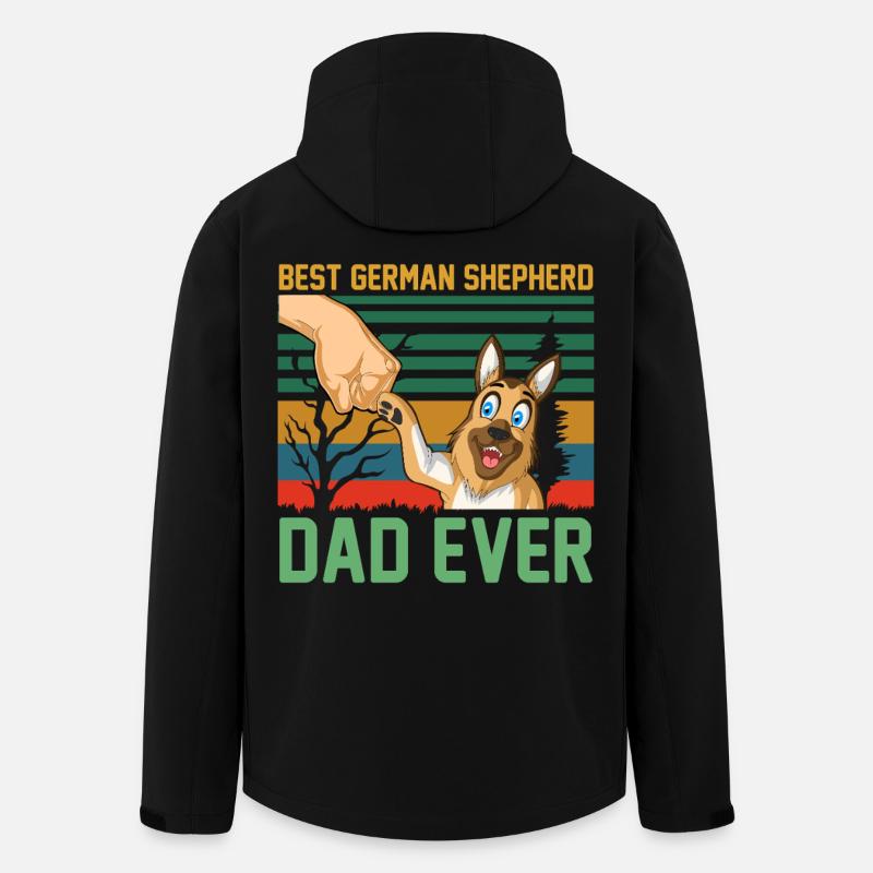 Best German Shepherd Dad - Men’s Recycled Softshell Jacket by Stanley/Stella - black