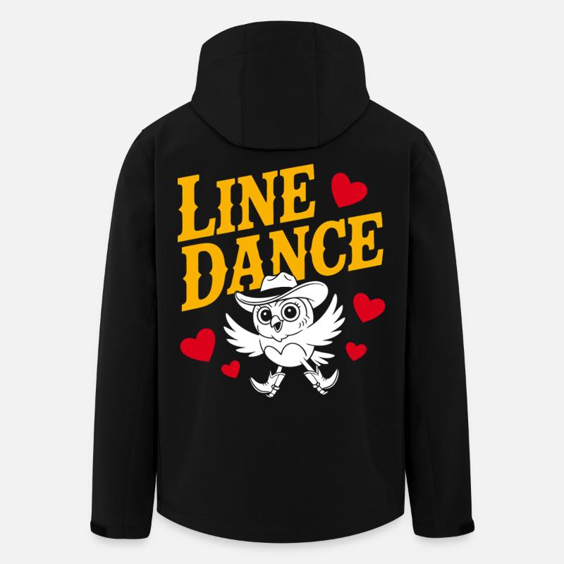 Linedance Eule mit Herzmotiven - Recycelte Männer Softshell-Jacke von Stanley/Stella - Schwarz