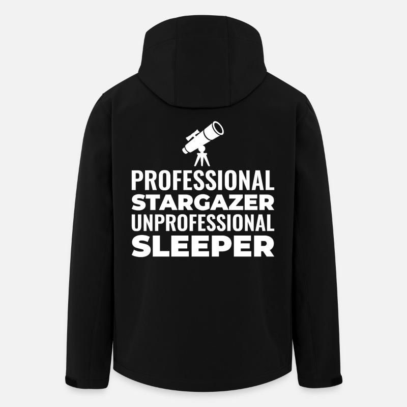 Conception de la navigation céleste - Veste softshell homme en polyester recyclé Stanley/Stella - noir