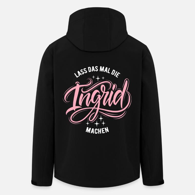 Let Ingrid do that - name day - Men’s Recycled Softshell Jacket by Stanley/Stella - black