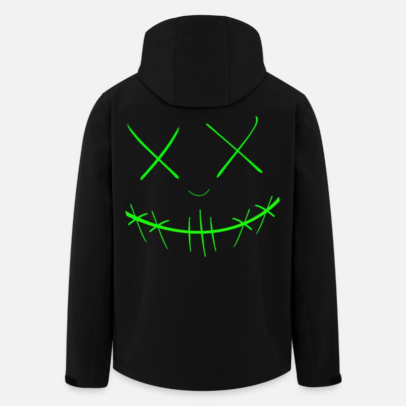 Gesicht - Recycelte Männer Softshell-Jacke Discoverer von Stanley/Stella - Schwarz