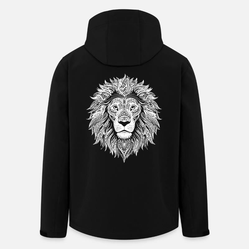 Lion Tribal Symbol Lion Head - Men’s Recycled Softshell Jacket by Stanley/Stella - black