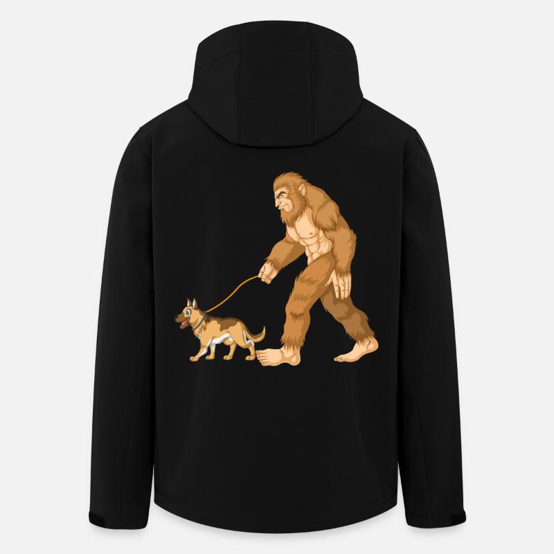 Bigfoot Walking Deutscher Schäferhund - Recycelte Männer Softshell-Jacke von Stanley/Stella - Schwarz
