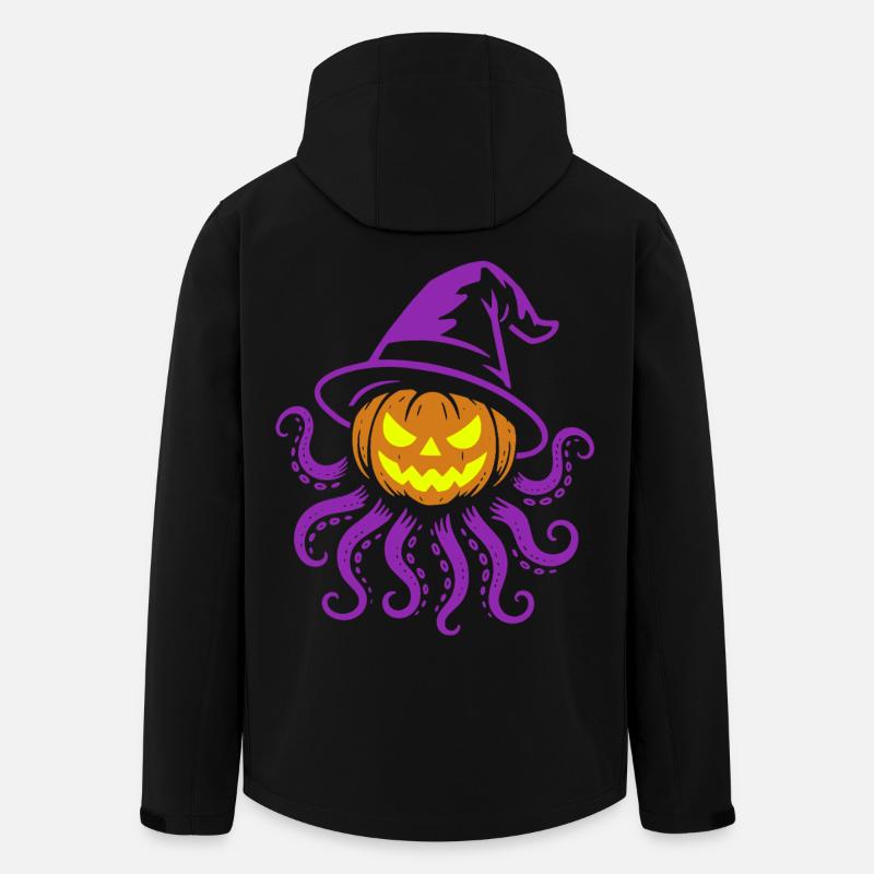 Octopumpkin - Spooky pumpkin with tentacles - Men’s Recycled Softshell Jacket by Stanley/Stella - black