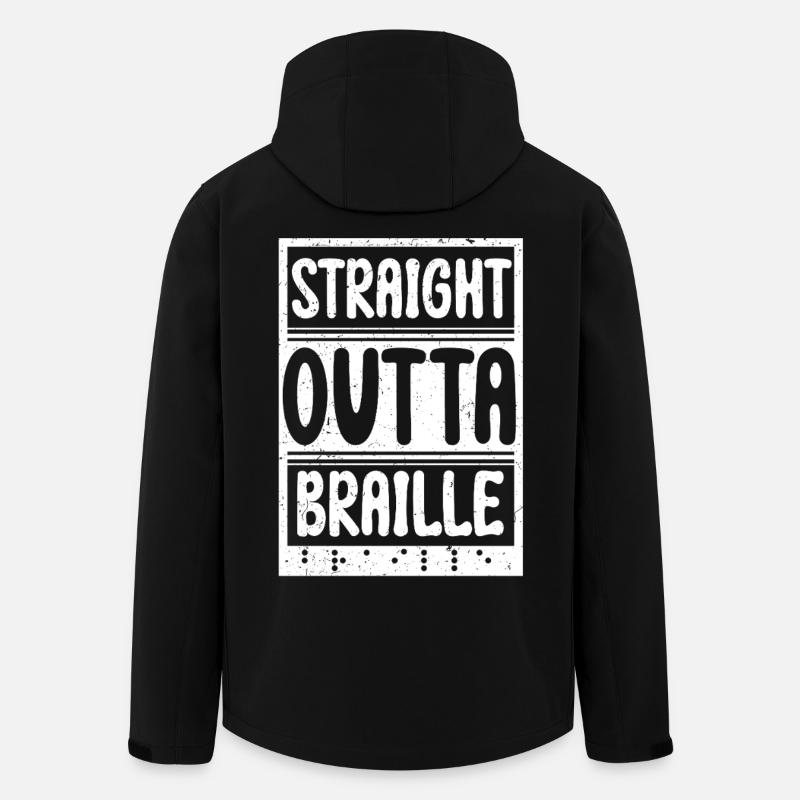 Professeur de Braille Braille Dotum - Veste softshell homme en polyester recyclé Stanley/Stella - noir