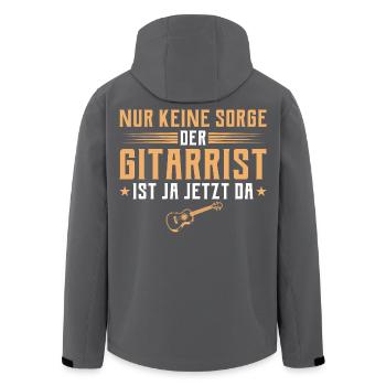 Guitariste_est_maintenant_ici_-_Guitare_Musicien - Veste softshell homme en polyester recyclé Stanley/Stella - noir - Dos - AI Model Male 185 light (185cm)