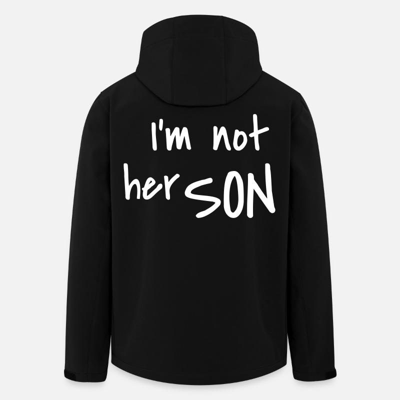 Ich bin nicht ihr Sohn - Recycelte Männer Softshell-Jacke von Stanley/Stella - Schwarz